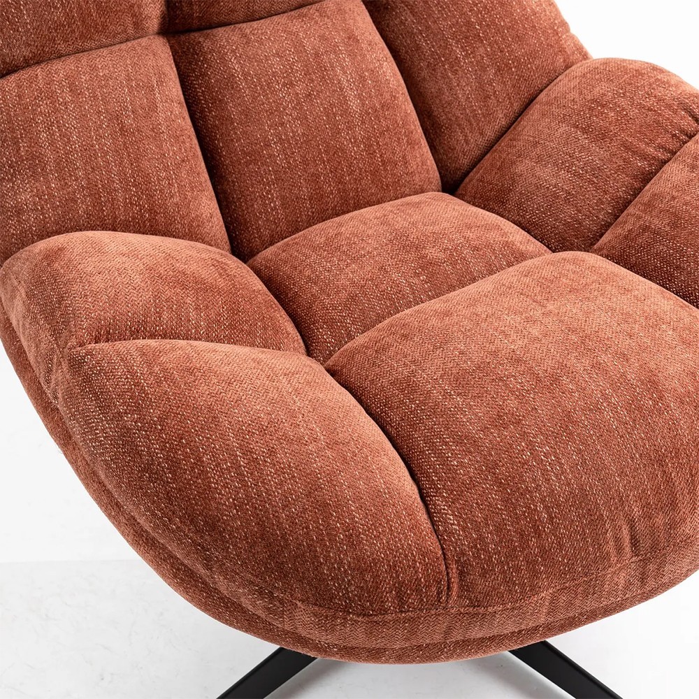 Fauteuil pivotant Molto terracota