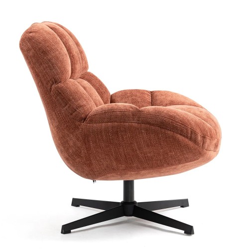 Molto terracota swivel armchair
