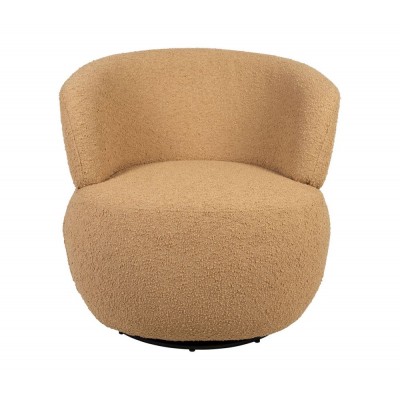 ZELINE CAMEL DRAAIBARE FAUTEUIL CÔTE TABLE