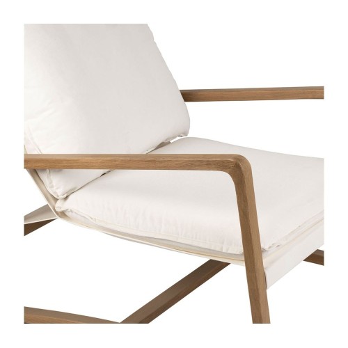 FAUTEUIL AZENOR BLANC CHENE et COTON