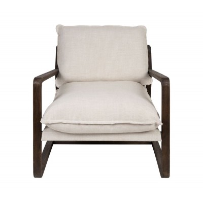 AZENOR CHENE and NATURAL LINEN ARMCHAIR CÔTE TABLE