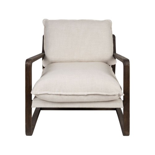 FAUTEUIL AZENOR CHENE et LIN NATUREL
