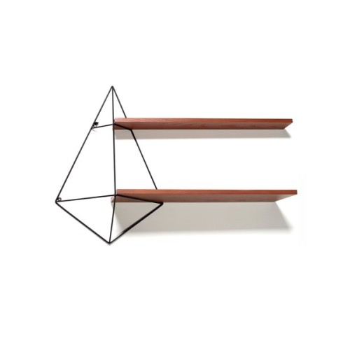 Butterfly shelf single brown wood