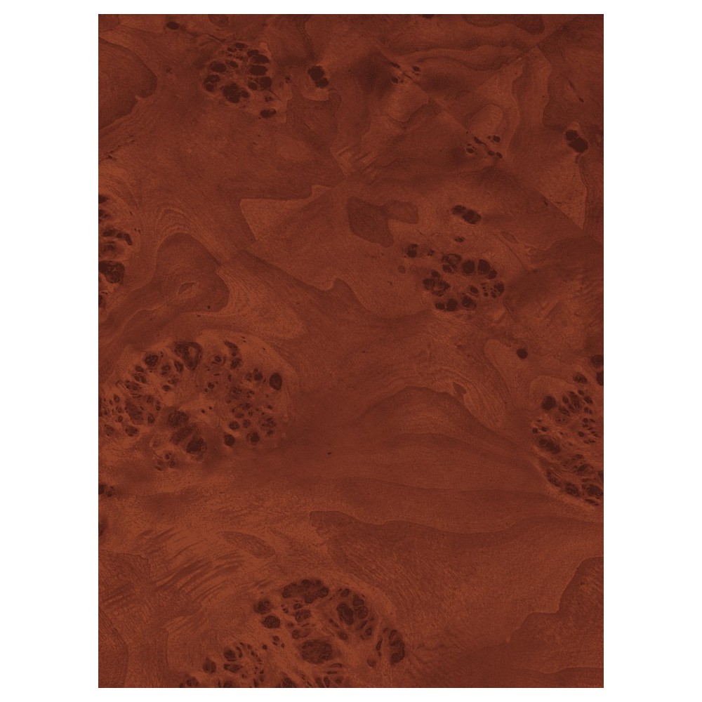 Table basse de rangement en ronce - Teinté foncé