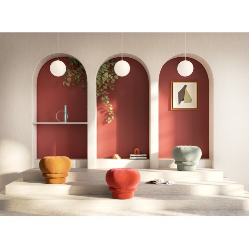 Pouf Claudie - jaune ambré