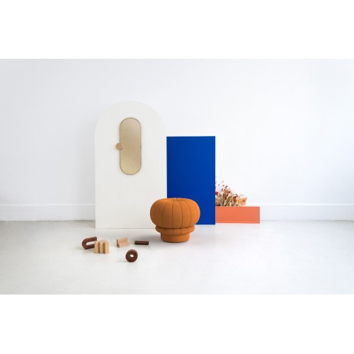 Pouf Claudie - jaune ambré