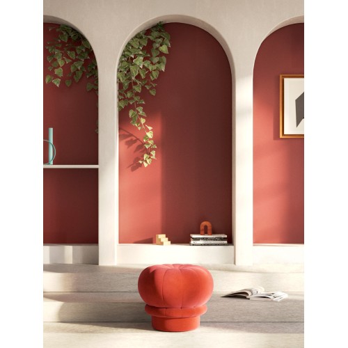 Claudie poef - meekrap rood