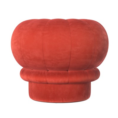 Claudie pouffe - madder red 2