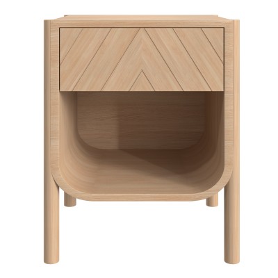Marius natural oak bedside table Hartô