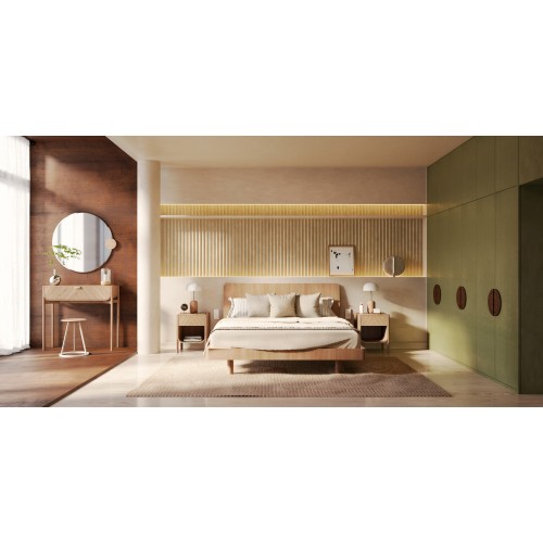 Comodino Marius in rovere naturale