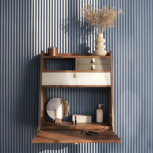 Wandsekretär Gaston 60 cm, Nussbaum