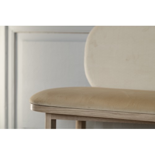 Panca Eustache, rovere naturale, cammello / beige