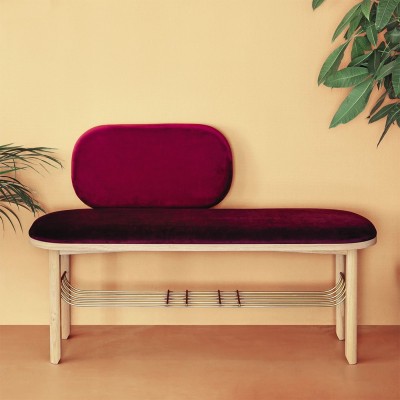 Banco Eustache, roble natural, Camel / Beige