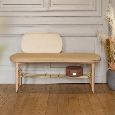 Bank Eustace, Natureiche, Camel / Beige Hartô