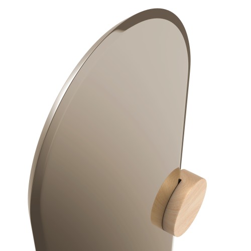 Sonia mirror, smoked glass, natural oak