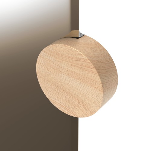 Sonia mirror, smoked glass, natural oak