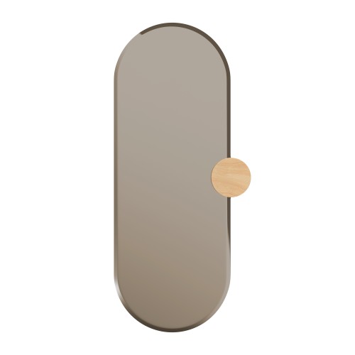Sonia mirror, smoked glass, natural oak
