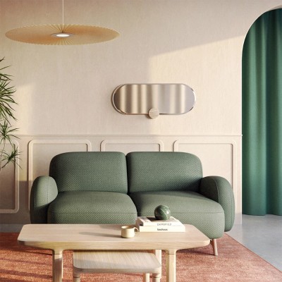 Specchio Sonia, vetro fumé, rovere naturale 2