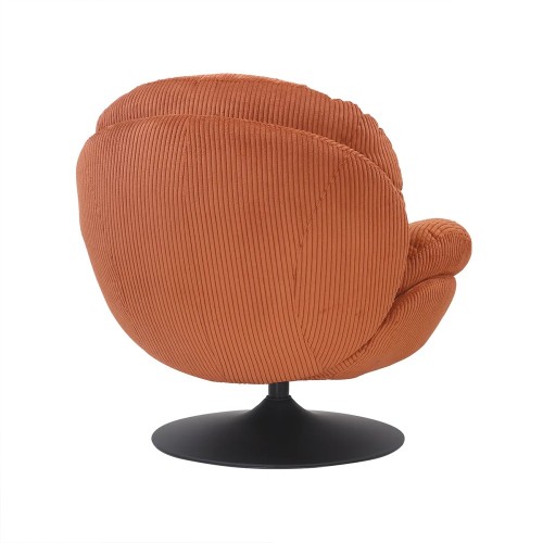 Fauteuil TOPI velours côtelé terracotta