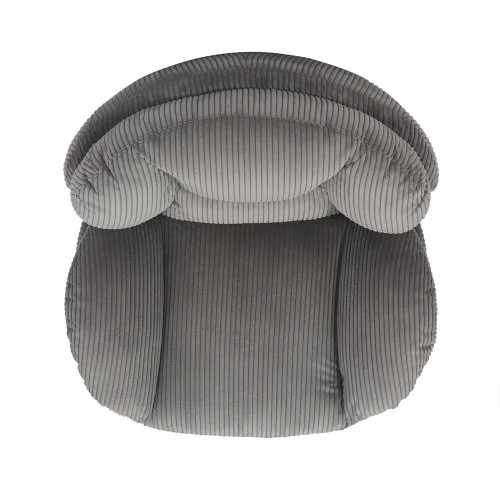 Fauteuil TOPI velours côtelé gris
