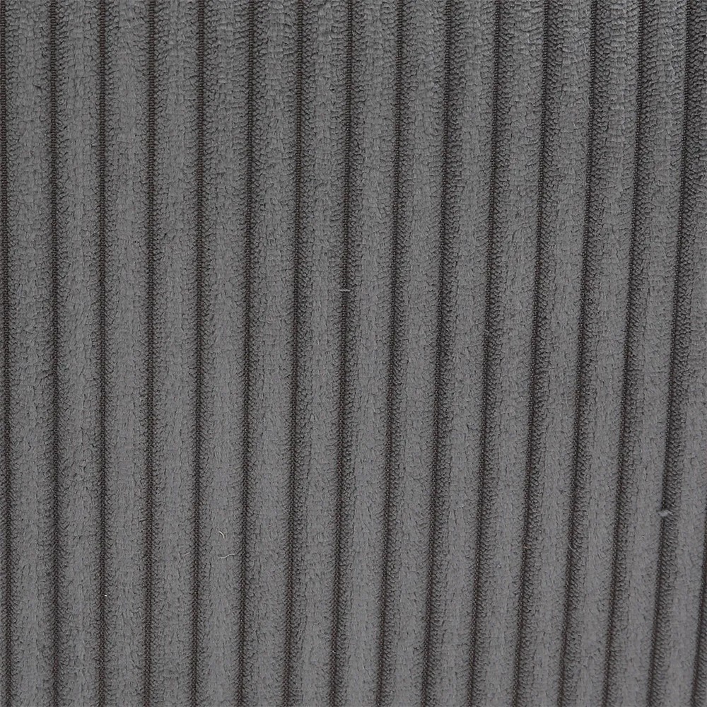 Fauteuil TOPI velours côtelé gris