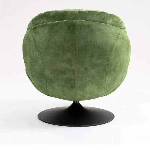 Fauteuil TOPI velours côtelé blanc