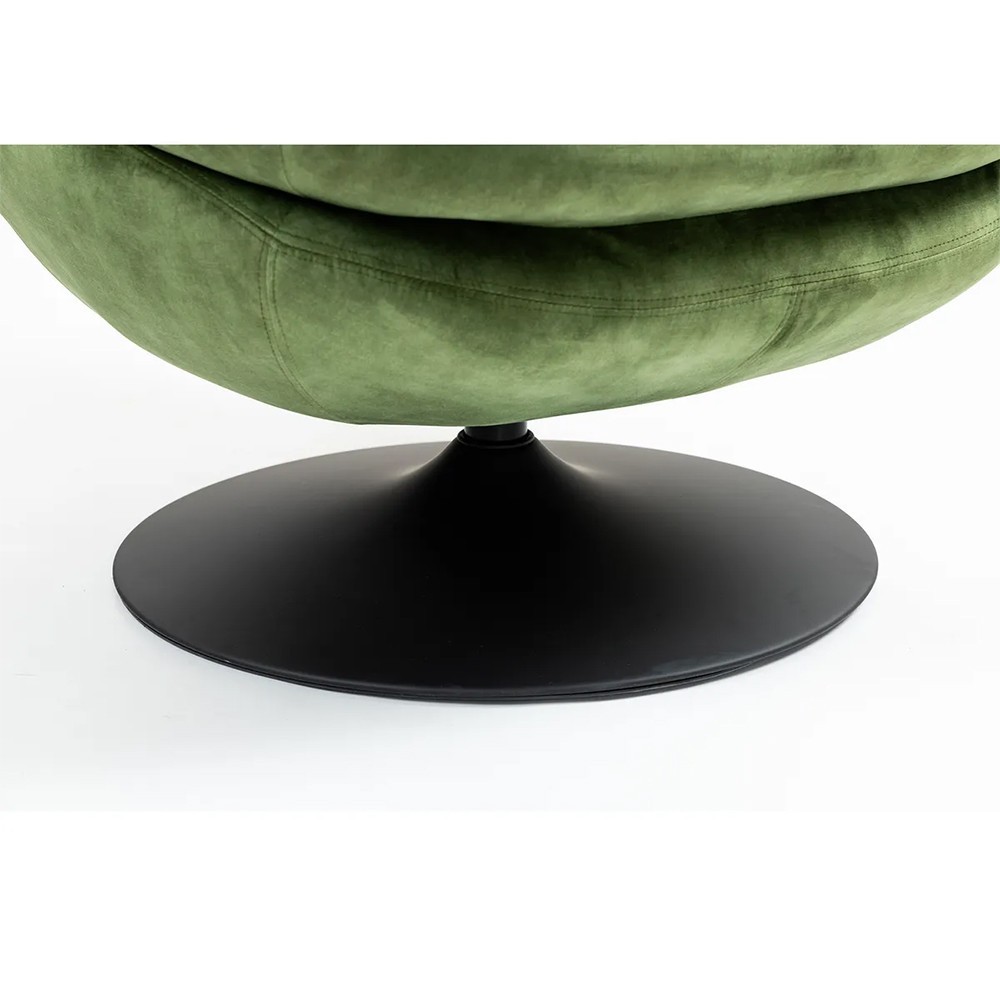 Fauteuil TOPI velours vert