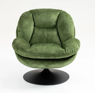 Fauteuil TOPI velours vert Moodntone