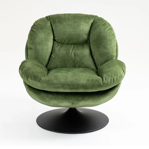 Fauteuil TOPI velours côtelé blanc