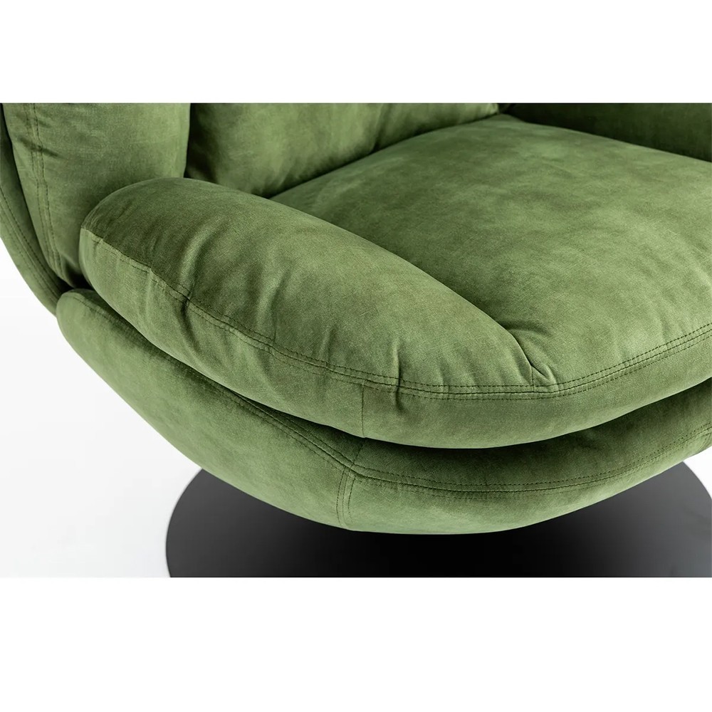 Fauteuil TOPI velours vert
