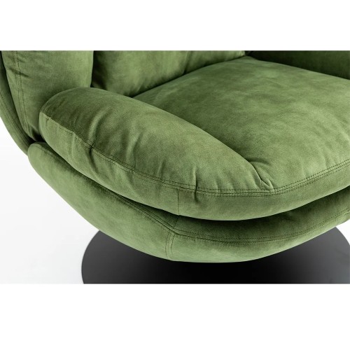 Fauteuil TOPI velours côtelé blanc