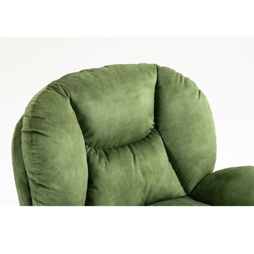 Fauteuil TOPI velours vert