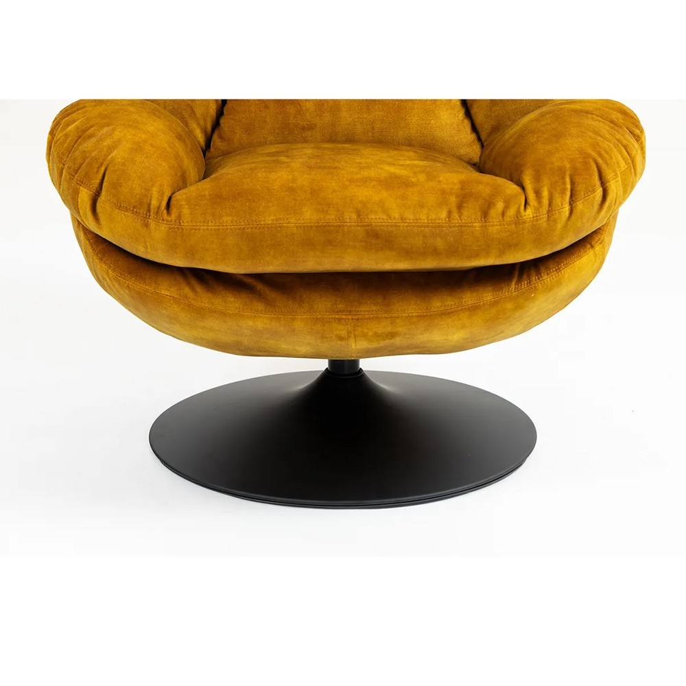 Fauteuil TOPI velours côtelé blanc