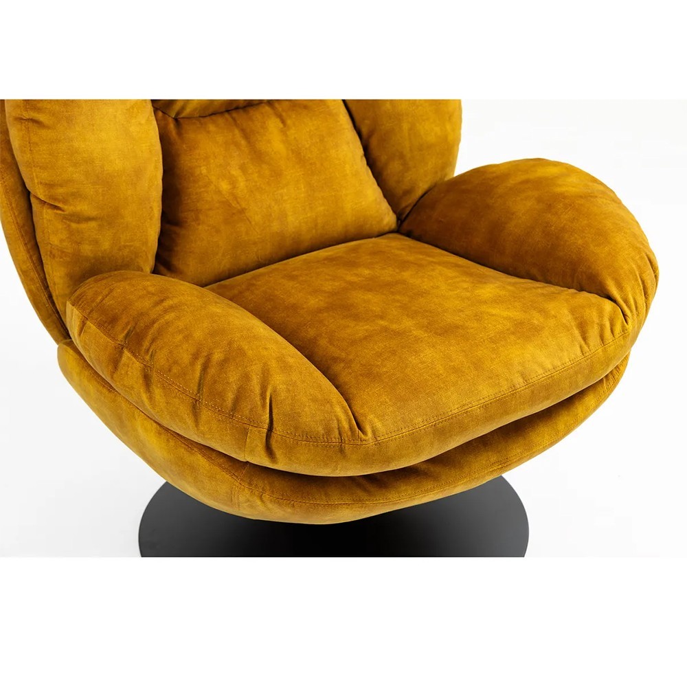 Fauteuil TOPI velours côtelé blanc