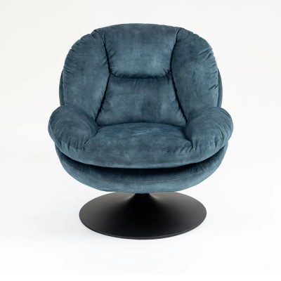 Fauteuil TOPI velours côtelé blanc Moodntone