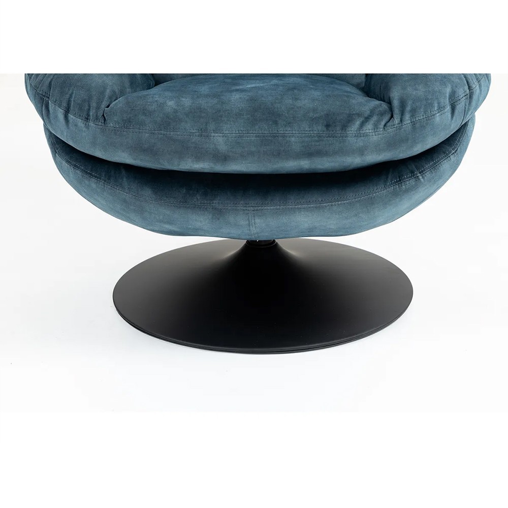 Fauteuil TOPI velours côtelé blanc