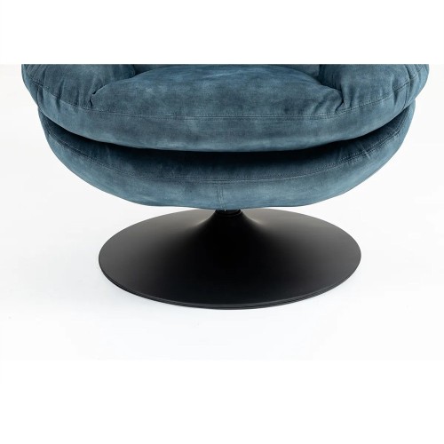 Fauteuil TOPI velours côtelé blanc