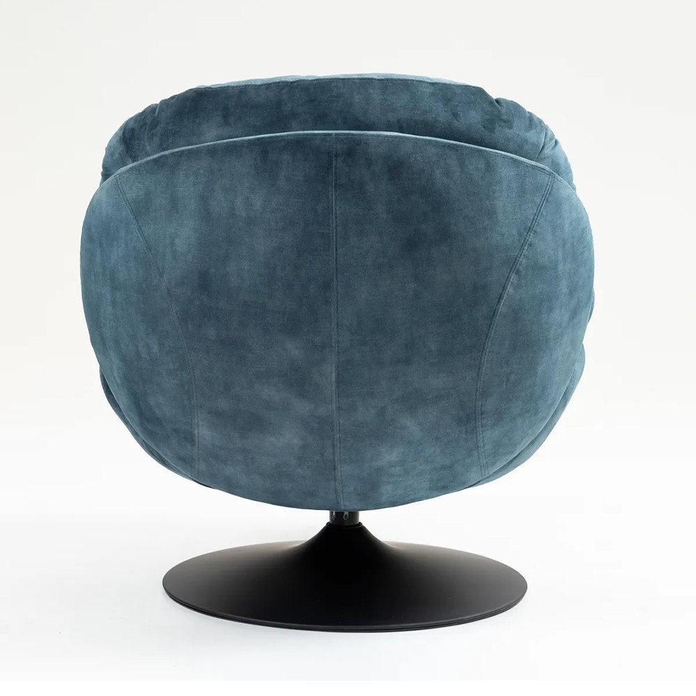 Fauteuil TOPI velours côtelé blanc