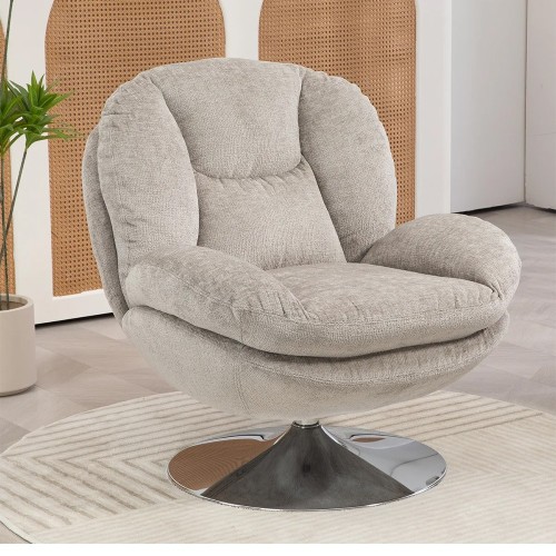 Fauteuil TOPI velours côtelé blanc