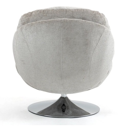 Fauteuil TOPI velours côtelé blanc