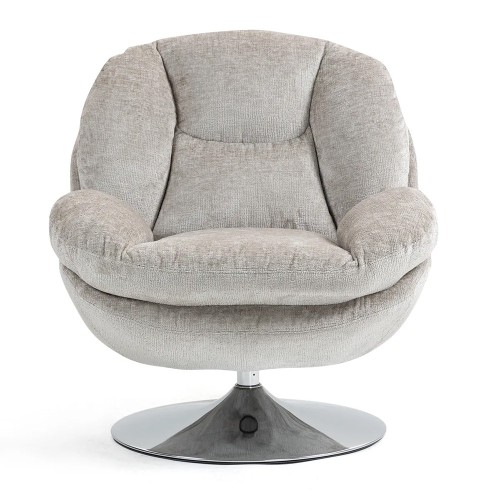 Fauteuil TOPI velours côtelé blanc