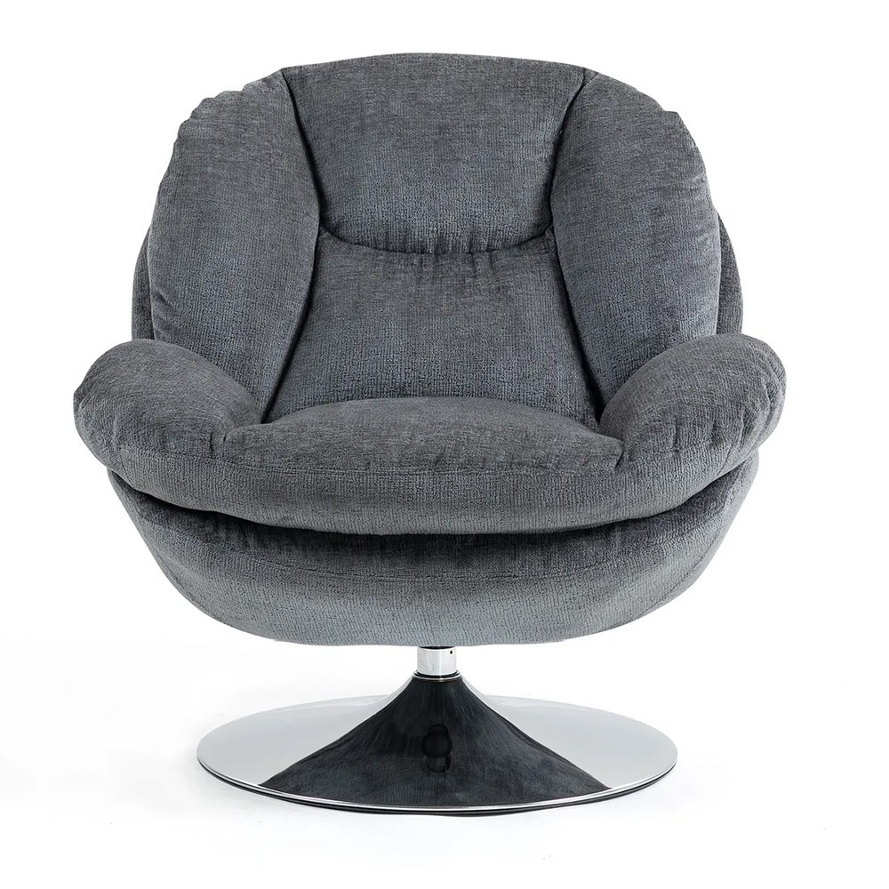 Fauteuil TOPI velours côtelé blanc