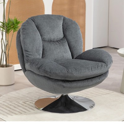 Fauteuil TOPI velours côtelé blanc
