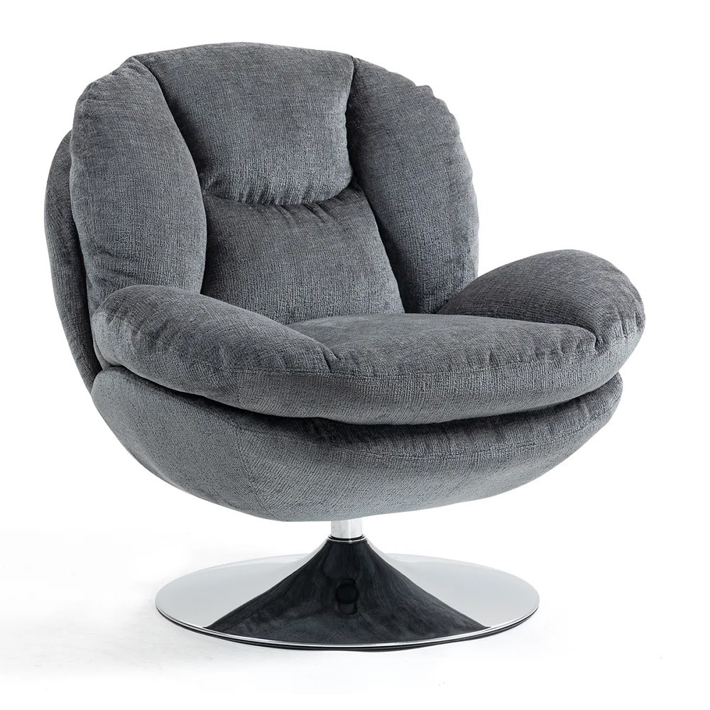 Fauteuil TOPI velours côtelé blanc
