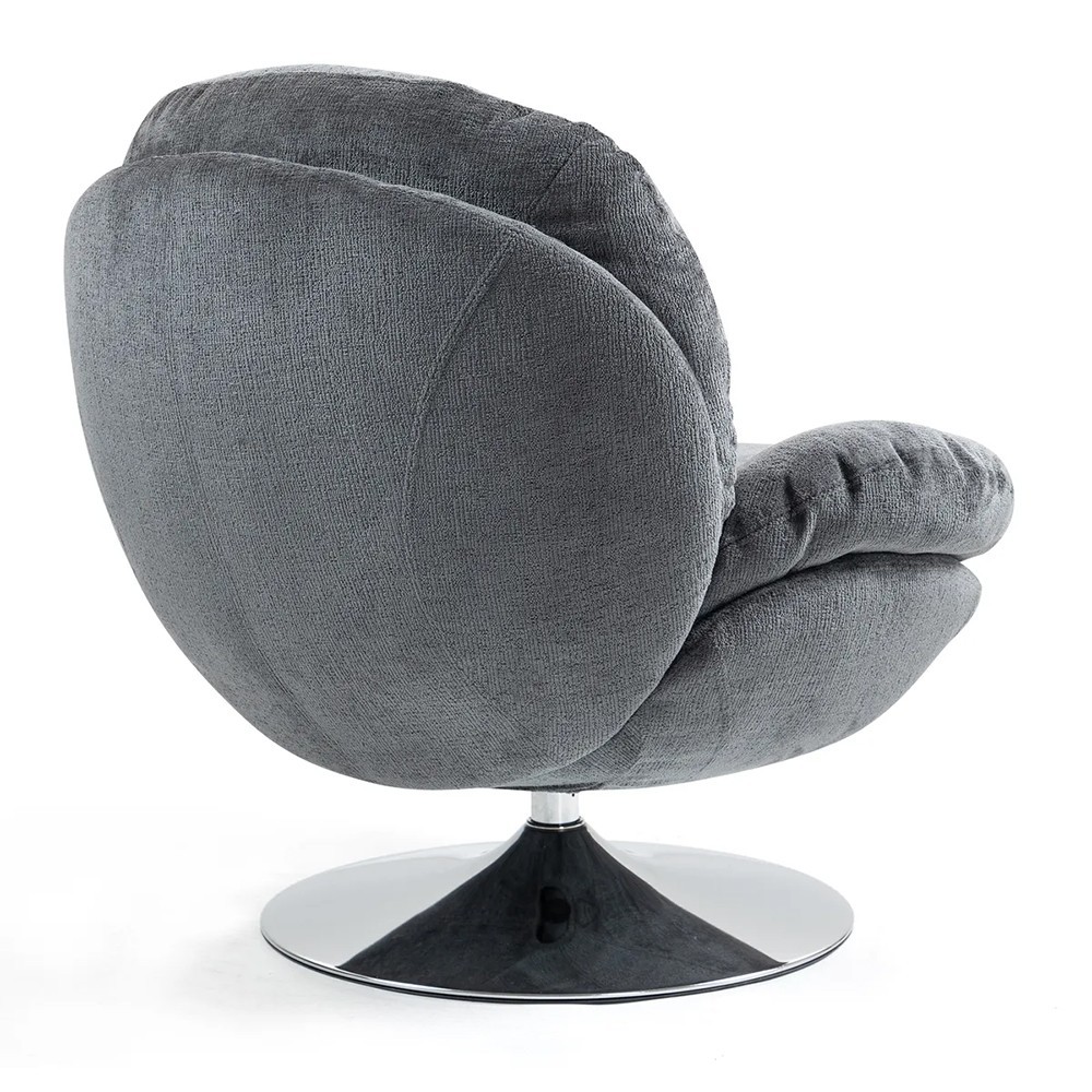 Fauteuil TOPI velours côtelé blanc