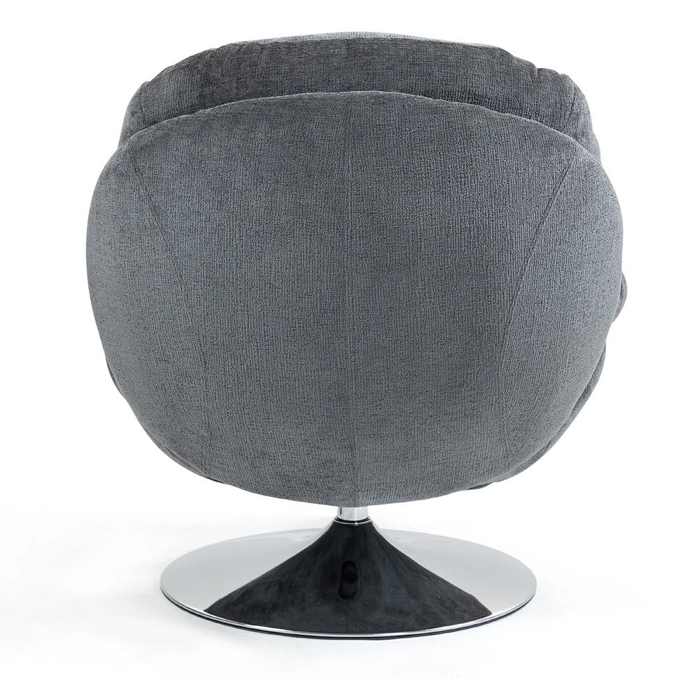 Fauteuil TOPI velours côtelé blanc