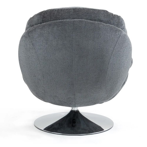 Fauteuil TOPI velours côtelé blanc