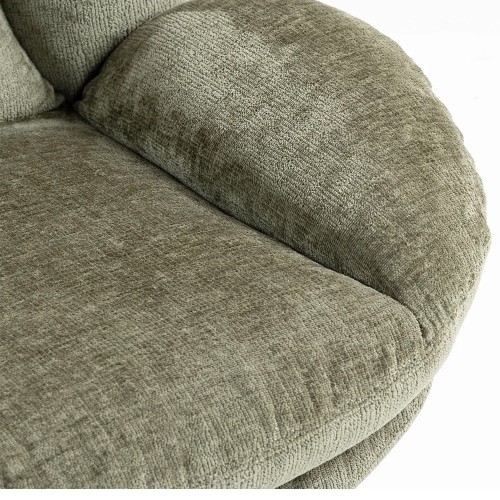Fauteuil TOPI velours côtelé blanc