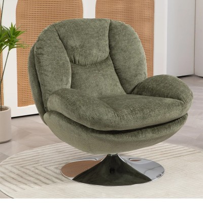 Fauteuil TOPI velours côtelé blanc