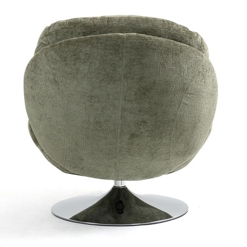 Fauteuil TOPI velours côtelé blanc